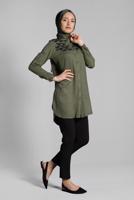 Hijab clothing KHAKI TUNIC WITH SLITS 4174 