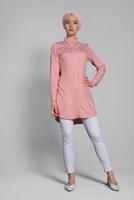 Vêtements hijab POUDRE TUNIQUE AVEC FENTES 4174 