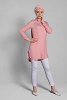 Vêtements hijab POUDRE TUNIQUE AVEC FENTES 4174 