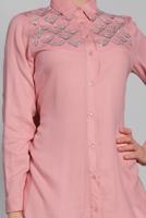 Vêtements hijab POUDRE TUNIQUE AVEC FENTES 4174 