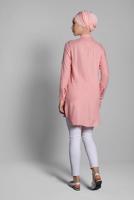 Vêtements hijab POUDRE TUNIQUE AVEC FENTES 4174 