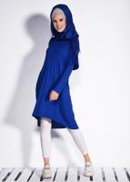 Tesettür giyim LACİVERT İNCİ VE BONCUK İŞLEMELİ TUNİK 4345 