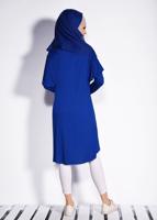 Tesettür giyim LACİVERT İNCİ VE BONCUK İŞLEMELİ TUNİK 4345 