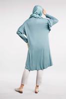 Tesettür giyim MAVİ İNCİ VE BONCUK İŞLEMELİ TUNİK 4345 