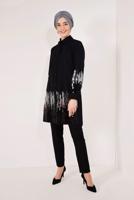 Hijab clothing BLACK SEQUINNED TUNIC 4488 