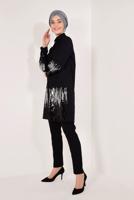 Hijab clothing BLACK SEQUINNED TUNIC 4488 