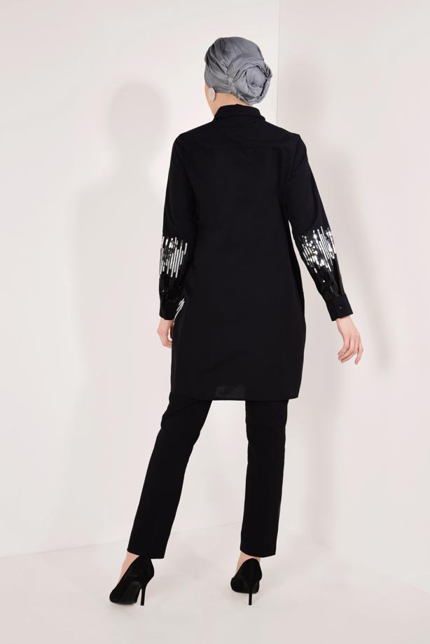 Vêtements hijab  SEQUINNED TUNIC 4488  - TRENDTESETTÜR