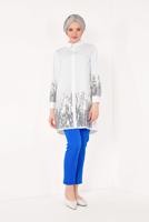 Vêtements hijab ÉCRU TUNIQUE À SEQUINS 4488