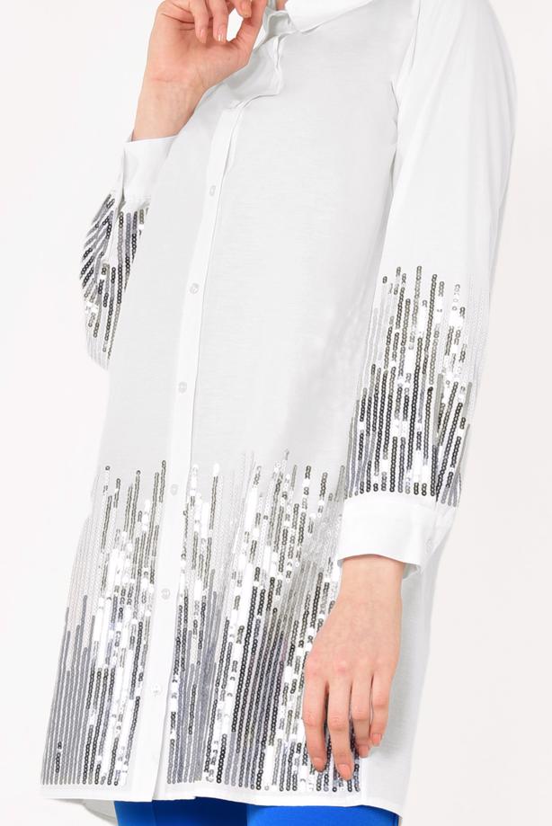 Vêtements hijab  SEQUINNED TUNIC 4488  - TRENDTESETTÜR