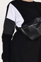 Tesettür giyim SİYAH BİSİKLET YAKA CEPLİ EŞOFMAN TUNİK 4728 