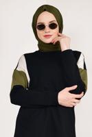 Tesettür giyim LACİVERT BİSİKLET YAKA CEPLİ EŞOFMAN TUNİK 4728 