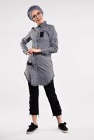 Vêtements hijab NOIR TUNIQUE À FRANGES À SEQUINS 4829 