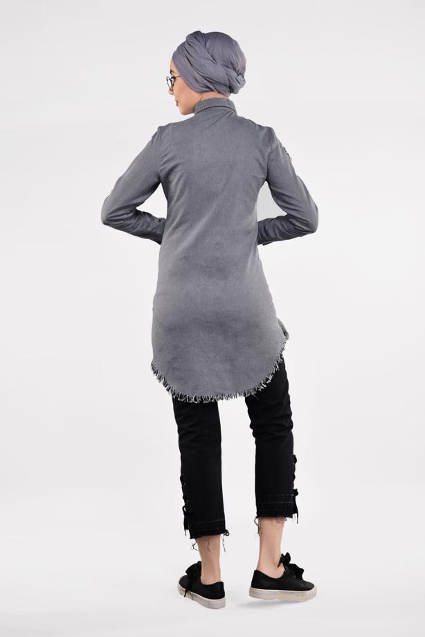 Vêtements hijab  SEQUINNED FRINGED TUNIC 4829  - TRENDTESETTÜR