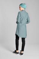 Tesettür giyim YEŞİL PUL PAYET VE PÜSKÜL DETAYLI TUNİK 4829