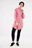 Hijab clothing RED SEQUINNED FRINGED TUNIC 4829 