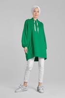 Hijab clothing GREEN BASIC HOODIE 4912