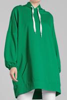 Hijab clothing GREEN BASIC HOODIE 4912