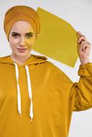 Hijab clothing ORANGE BASIC HOODIE 4912