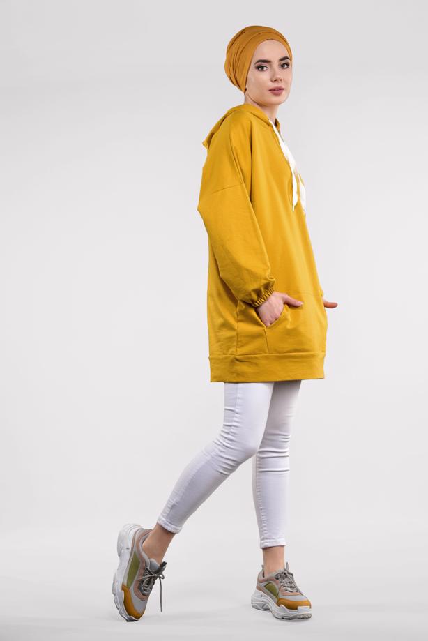 Hijab clothing  BASIC HOODIE 4912 - TRENDTESETTÜR