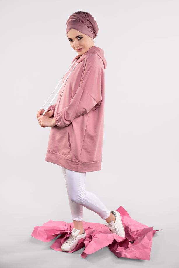 Hijab clothing  BASIC HOODIE 4912 - TRENDTESETTÜR