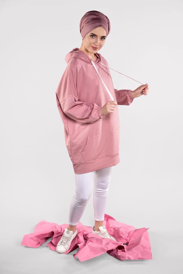 Hijab clothing  BASIC HOODIE 4912 - TRENDTESETTÜR