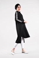 Tesettür giyim SİYAH KOLLARI PUL PAYETLİ TUNİK 5032