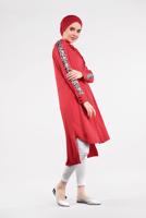 Tesettür giyim MERCAN KOLLARI PUL PAYETLİ TUNİK 5032