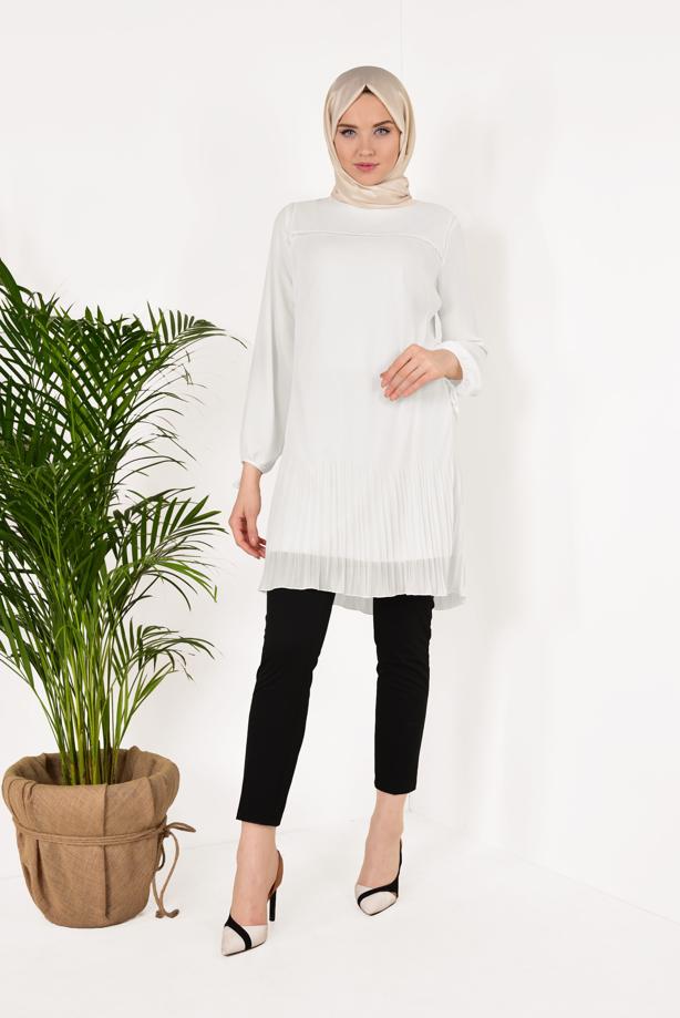 Vêtements hijab  PLEATED TUNIC 6498  - TRENDTESETTÜR