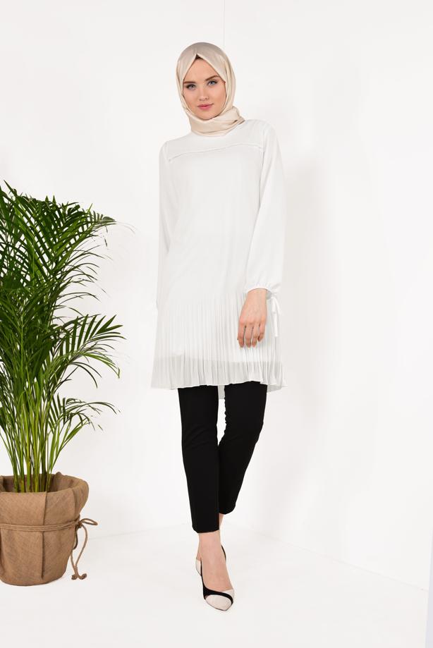 Vêtements hijab  PLEATED TUNIC 6498  - TRENDTESETTÜR