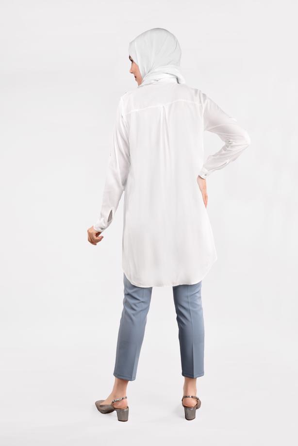Vêtements hijab  EMBROIDERED TUNIC 6691  - TRENDTESETTÜR