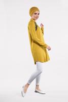 Hijab clothing ORANGE EMBROIDERED TUNIC 6691 