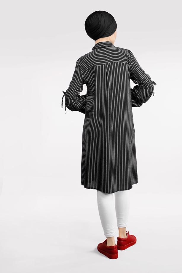 Vêtements hijab  STRIPPED TUNIC 6898  - TRENDTESETTÜR