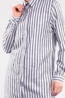 Tesettür giyim LACİVERT ÇİZGİ DESENLİ PAMUKLU TUNİK 7404