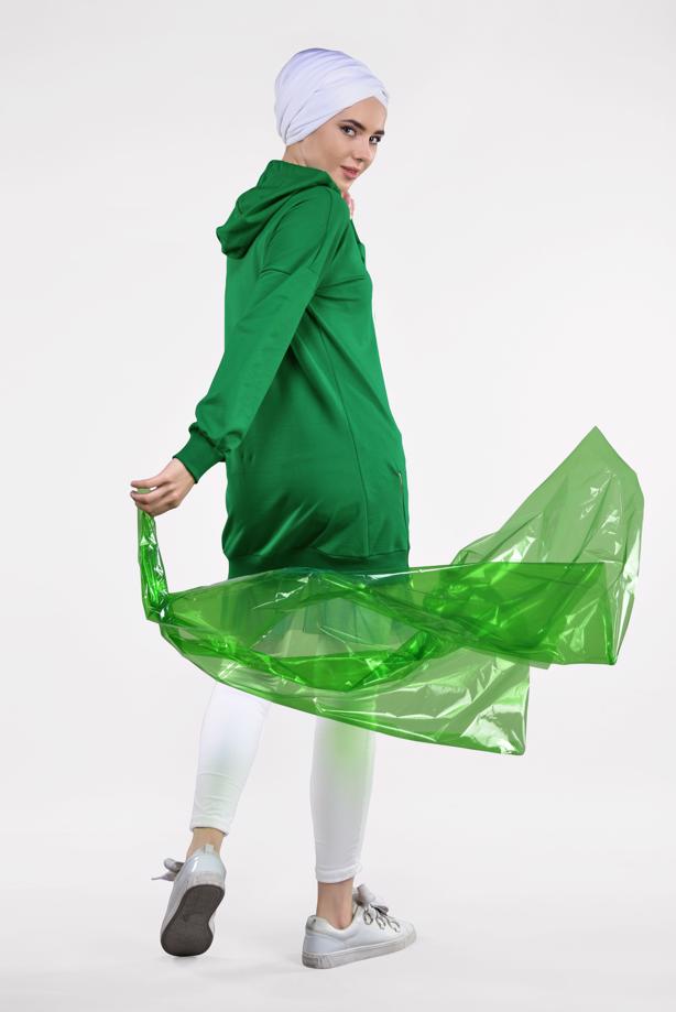 Vêtements hijab  TULLE-HEM HOODIE 8212  - TRENDTESETTÜR