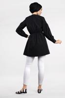 Vêtements hijab NOIR TUNIQUE BOUTONNÉE 8321