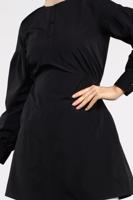 Vêtements hijab NOIR TUNIQUE BOUTONNÉE 8321