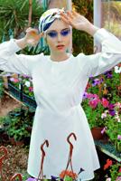 Vêtements hijab CRÈME TUNIQUE BOUTONNÉE 8321