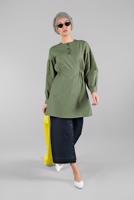 Hijab clothing KHAKI BUTTONED TUNIC 8321