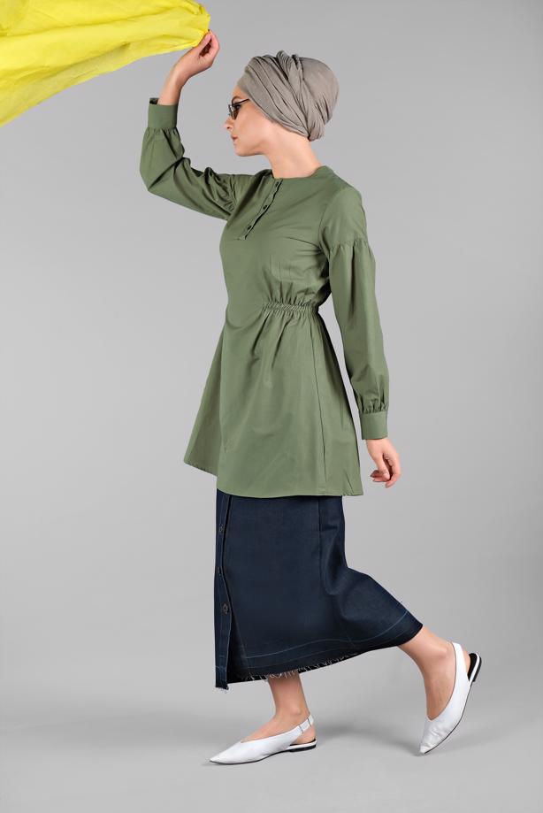 Vêtements hijab  BUTTONED TUNIC 8321 - TRENDTESETTÜR