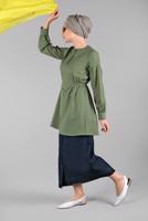 Hijab clothing KHAKI BUTTONED TUNIC 8321
