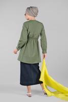 Hijab clothing KHAKI BUTTONED TUNIC 8321