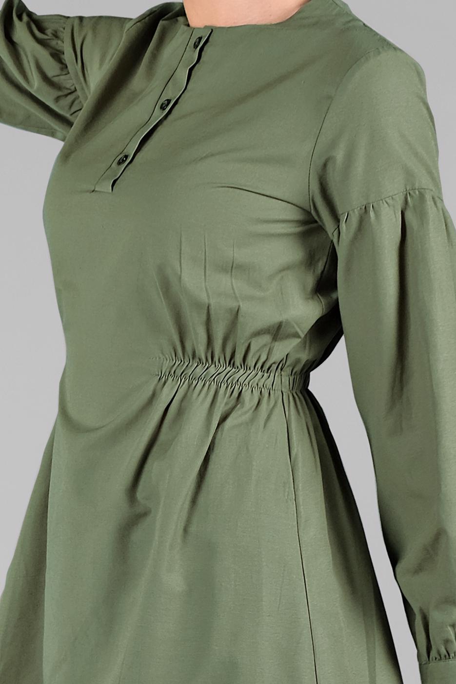 Hijab clothing KHAKI BUTTONED TUNIC 8321