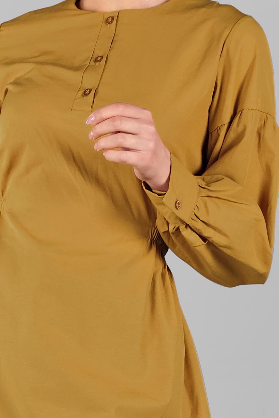 Vêtements hijab JAUNE TUNIQUE BOUTONNÉE 8321