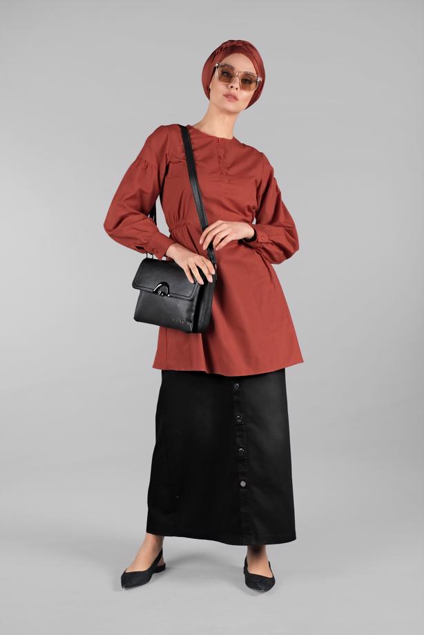 Vêtements hijab  BUTTONED TUNIC 8321 - TRENDTESETTÜR