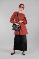 Vêtements hijab ORANGE TUNIQUE BOUTONNÉE 8321