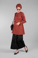 Vêtements hijab ORANGE TUNIQUE BOUTONNÉE 8321