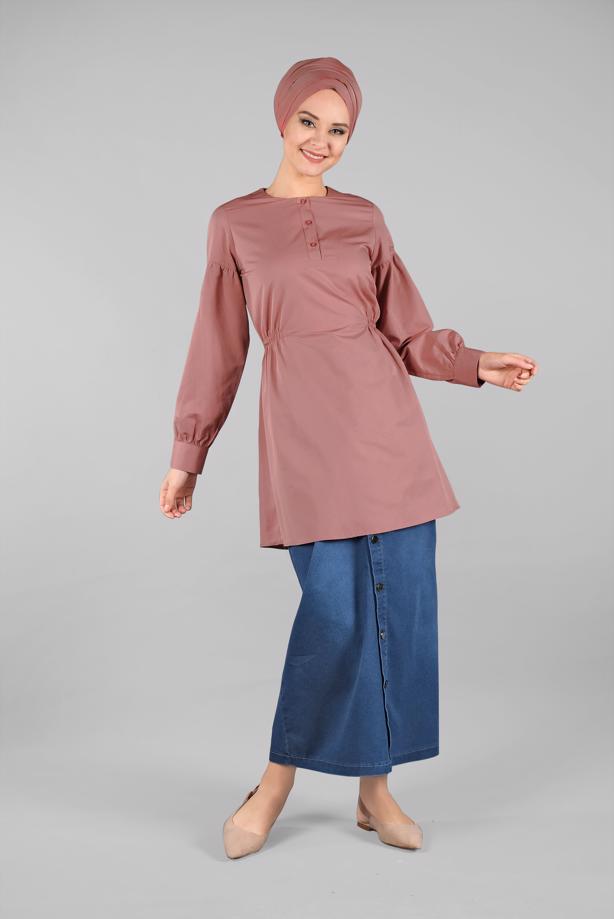 Vêtements hijab  BUTTONED TUNIC 8321 - TRENDTESETTÜR
