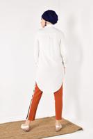 Vêtements hijab CRÈME TUNIQUE BOUTONNÉE 8391 