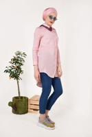 Hijab clothing POWDER BUTTONED TUNIC 8391