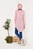 Hijab clothing POWDER BUTTONED TUNIC 8391